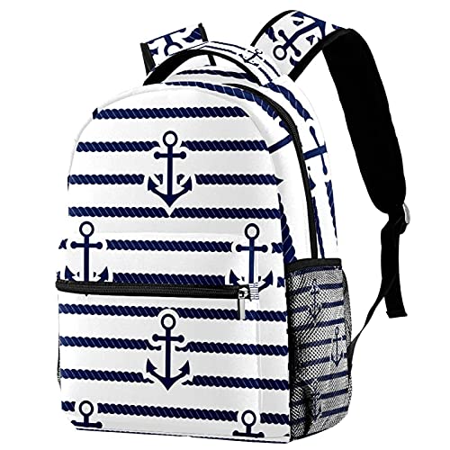 Sac à dos de voyage ancre marine avec porte-bouteille enfants