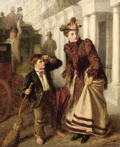 Tableau Le Crossing Sweeper de William Powell Frith impression sur toile haut de gamme