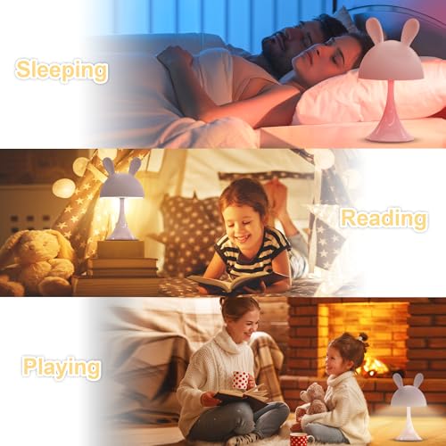 Lampe de table couleur RGB lapin, le cadeau de naissance idéal pour fille