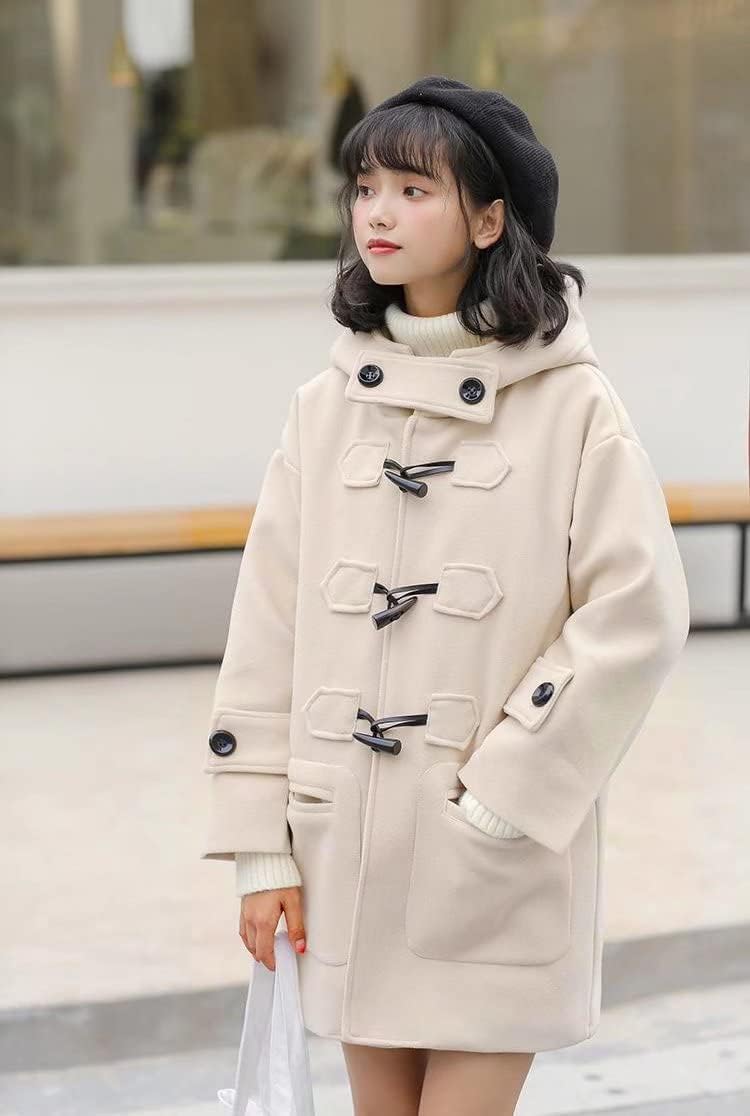 [YoniStar] ダッフルコート レディース 学生 コート ダッフル ロング 白 ロングコート 学生用コート かわいい 制服 ネイビー 紺