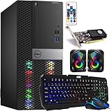 Dell RGB Gaming Tower Computer - Intel Core i5 6th Gen, NVIDIA GTX 1050 Ti 4GB GDDR5, 16GB DDR4 Ram, 512GB SSD, Prebuilt Gaming Desktop PC with Built-in WiFi &amp; RGB Set, Windows 10 Pro (Renewed) Black