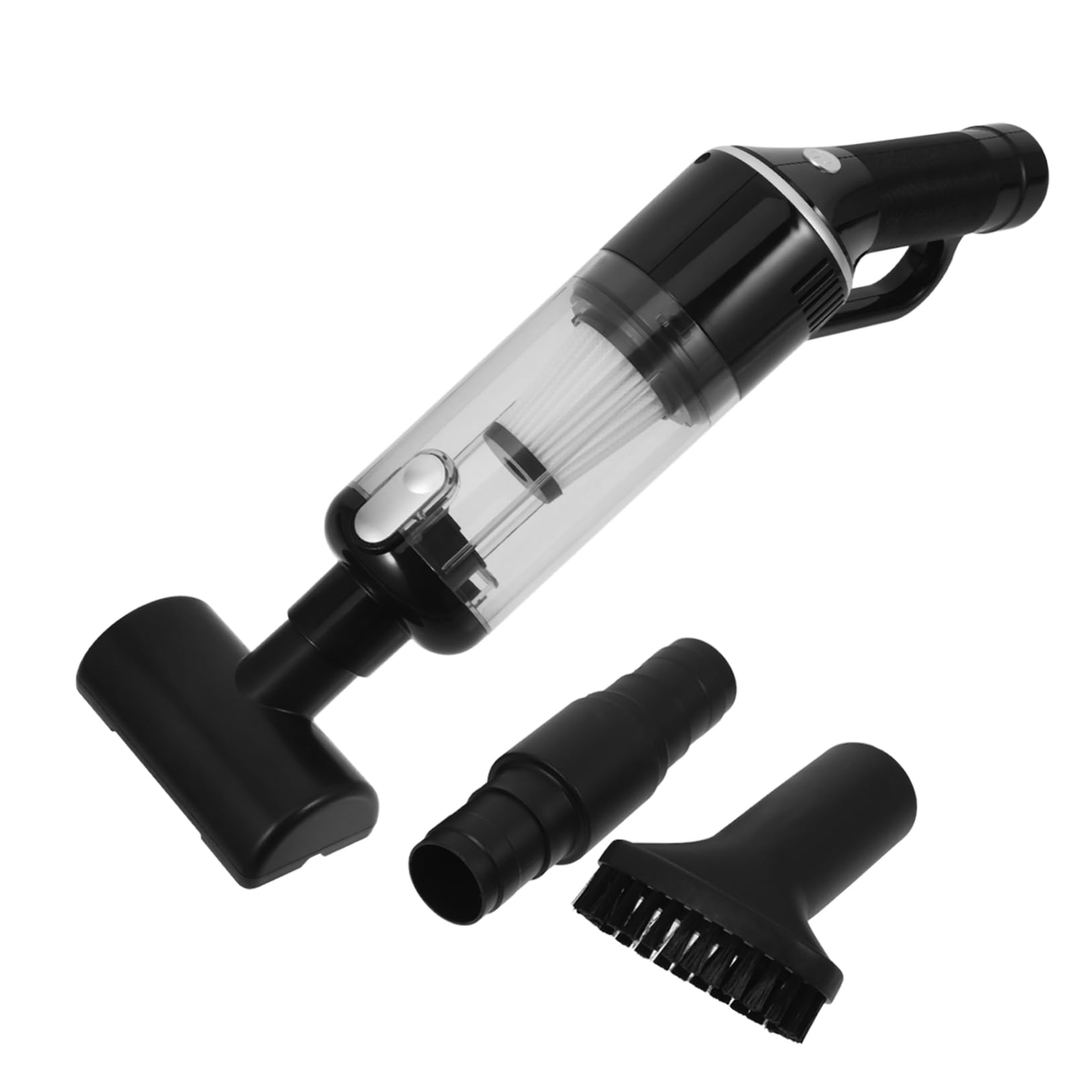 Cabilock Aspiradora de Mano Recargable 6000mah Negra de Plástico para Coche | Potencia de Succión, Uso en Oficina y Vehículo, Carga USB y Formato Portátil
