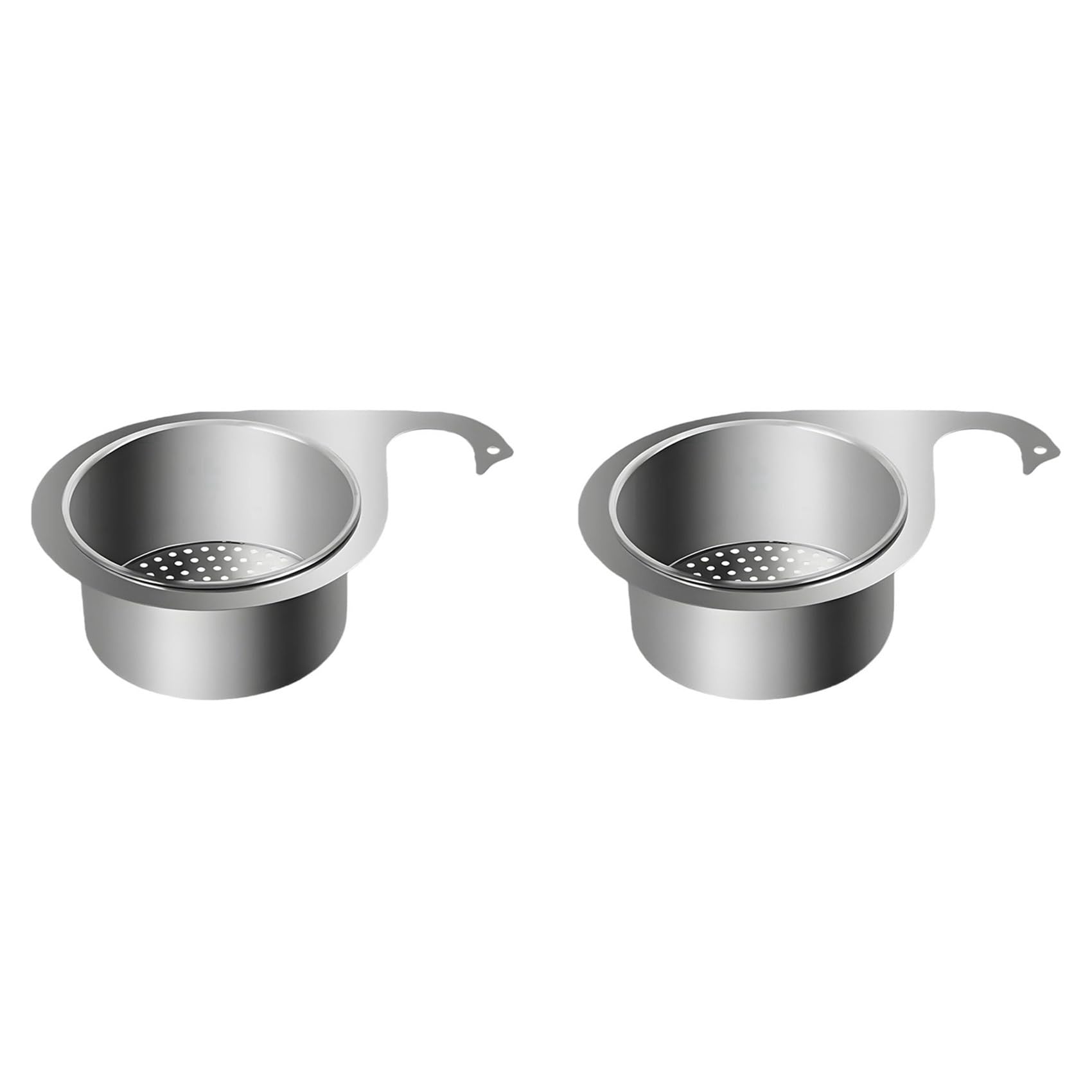 Hndhbfgrt 2X Multi-Functional Drain Basket, Stainless Steel Swan Sink Strainer Basket, Tap Hanging Filter Basket