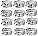 SIOPPKIK Abrazadera de Manguera, Abrazaderas Ajustable de Acero Inoxidable, 6-12 （8mm） Abrazadera de Clips de Manguera, Abrazadera para Tubo, Lavadora, Piscina, Jardín, Fijación Tubería -12 Pcs