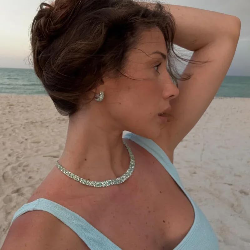 Suillty Women Teens Sequin Starfish Ruffle Hem Mini Tank Dress Sexy Square Neck Sleeveless Bodycon for Party Club4