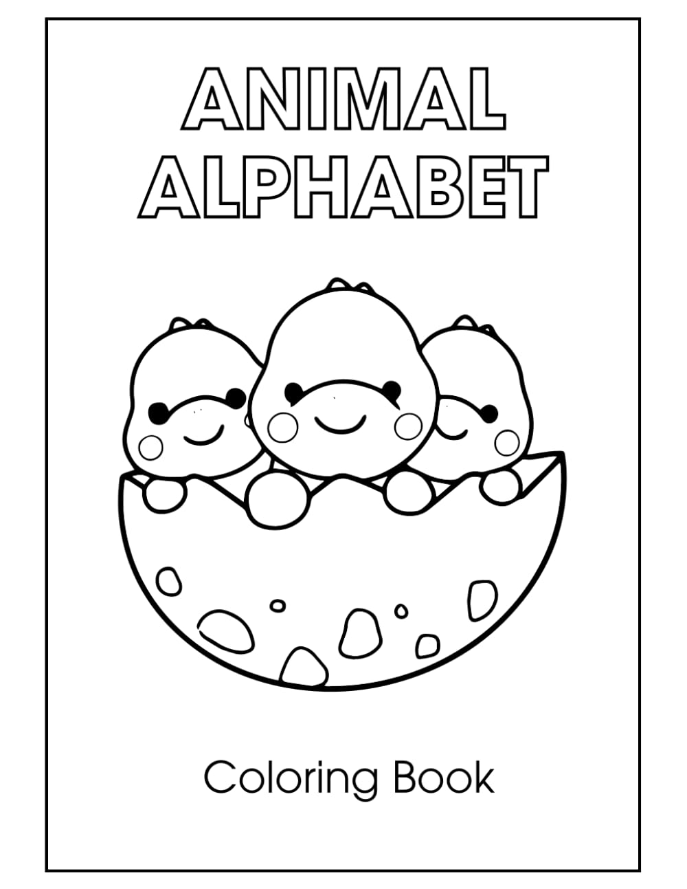 Animal Alphabet Coloring Book: Kids coloring book