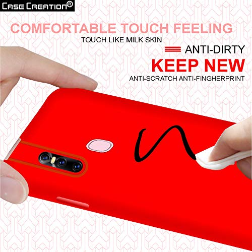 Image of Case Creation Luxurious OG Series for Vivo V15 Case Cover,Anti-Dirty Slim Case Frosted Matte Cute Candy TPU Raised Bezel (Splash of Color) Back Cover for Vivo V15 -Wine Red