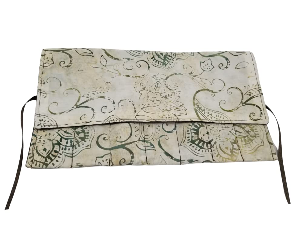 Ivory & Green Batik Straight Edge Razor Storage
