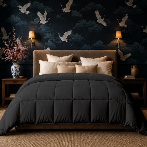 Image of HomeSmart Products Weighted Comforter Queen Size 40 lbs Black