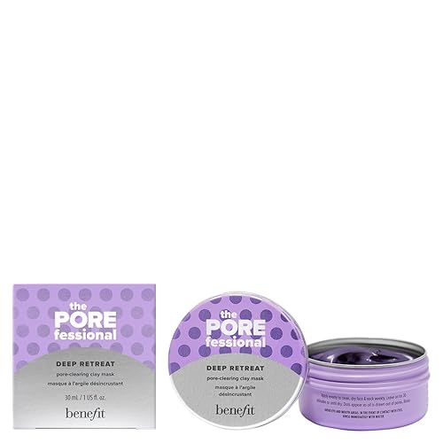 Benefit Cosmetics Mini The POREfessional Deep Retreat - Máscara de arcilla para limpiar poros, 1 oz 1.0 fl oz