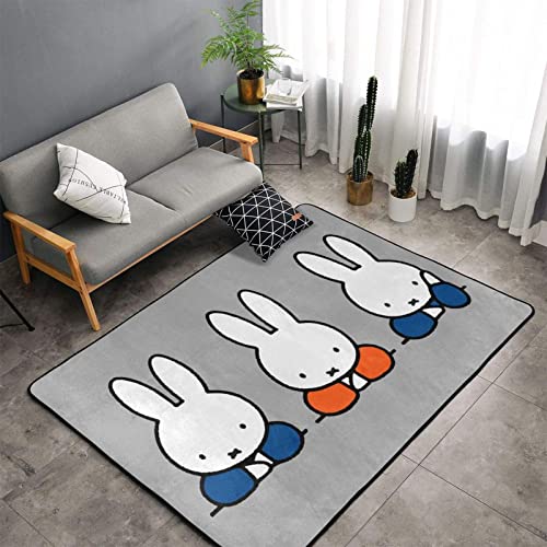 カーペット ミッフィー ラグマット 絨毯 ラグ じゅうたん 100x150cm 長方形 防音カーペット 洗える 滑り止め付 マット 床暖房 ホットカーペット対応 折り畳み 無地 おしゃれ オールシーズン リビングマット 床マット 家庭用