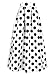 CHOiES record your inspired fashion Women's Casual White Polka Dot Print Long Maxi Skirt 14