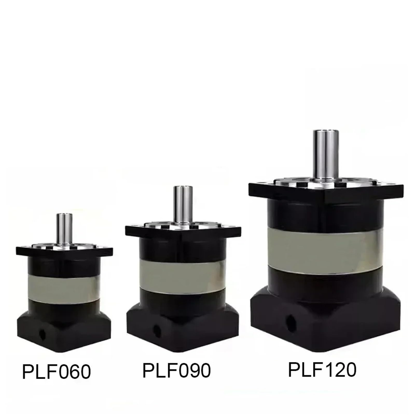 Planetengetriebe für Schrittmotor mit Nema 17-23, Drehzahlminderer für Servomotor Flansch 40-180 mm (PLF090 19 mm Eingang, Geschwindigkeitsverhältnis 20 bis 1)