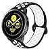 Galaxy Watch Active 40mm / Active 2 40mm&44mm Bands, Galaxy 42mm Bands, Auswaur 20mm Silicone Sports Replacement Strap Wristband for Gear Sport/Garmin VivoActive 3/Ticwatch 2/E - Black/White
