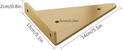 Miniatura 10 de Soportes flotantes de metal triangulares para estantes, montaje en pared, soporte oculto para estantes, para dormitorio, sala de estar, baño,