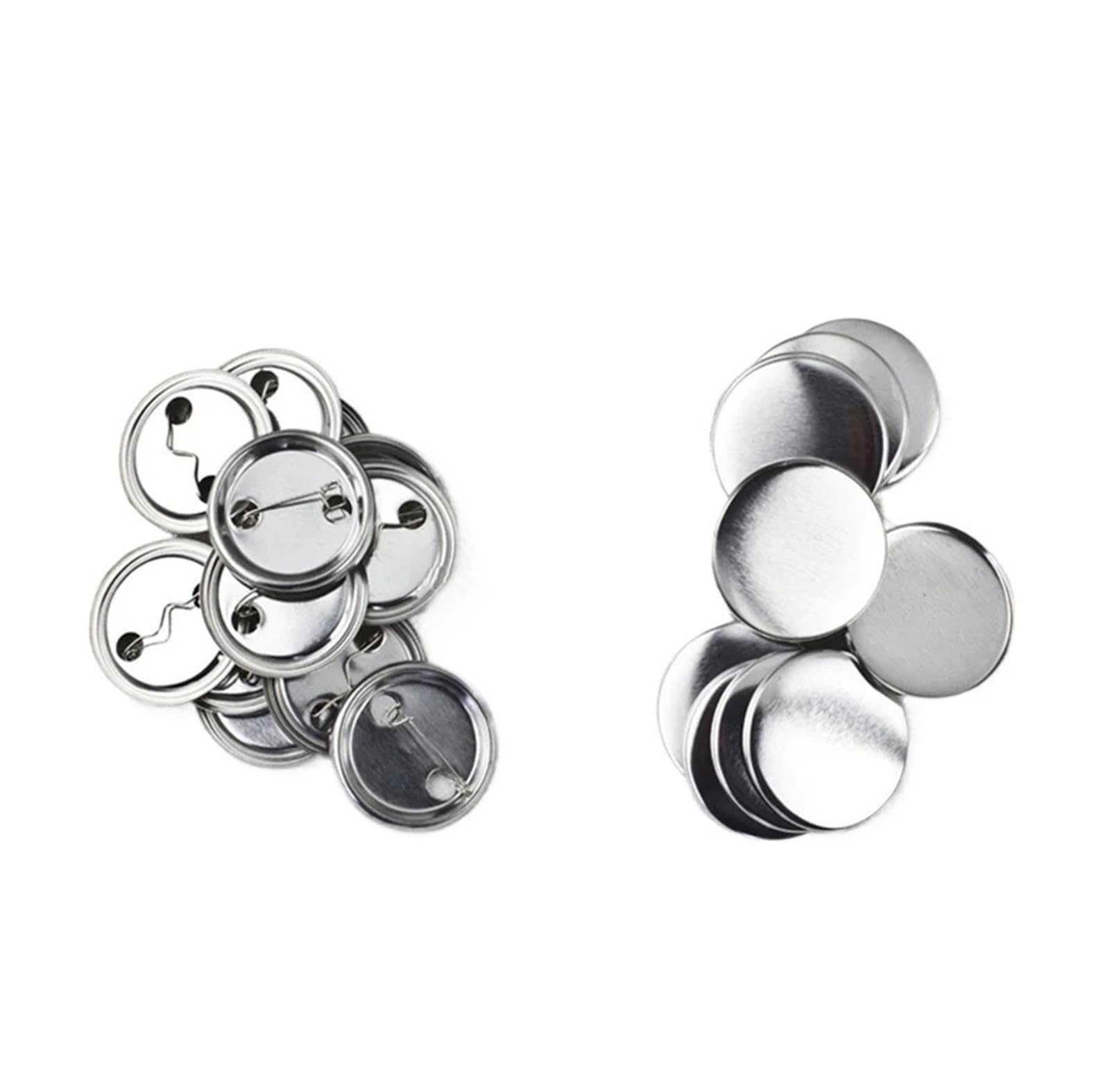 Zestaw metalowych przypinek DIY, puste części do robienia, zestaw na żelaznej podstawie, wyroby artystyczne, 100 szt., 32 mm Wystarczające zestawy