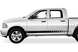 Set on Side Door Stripes Decal Sticker Graphic Compatible with Dodge Ram 2009-2023 (2901B)