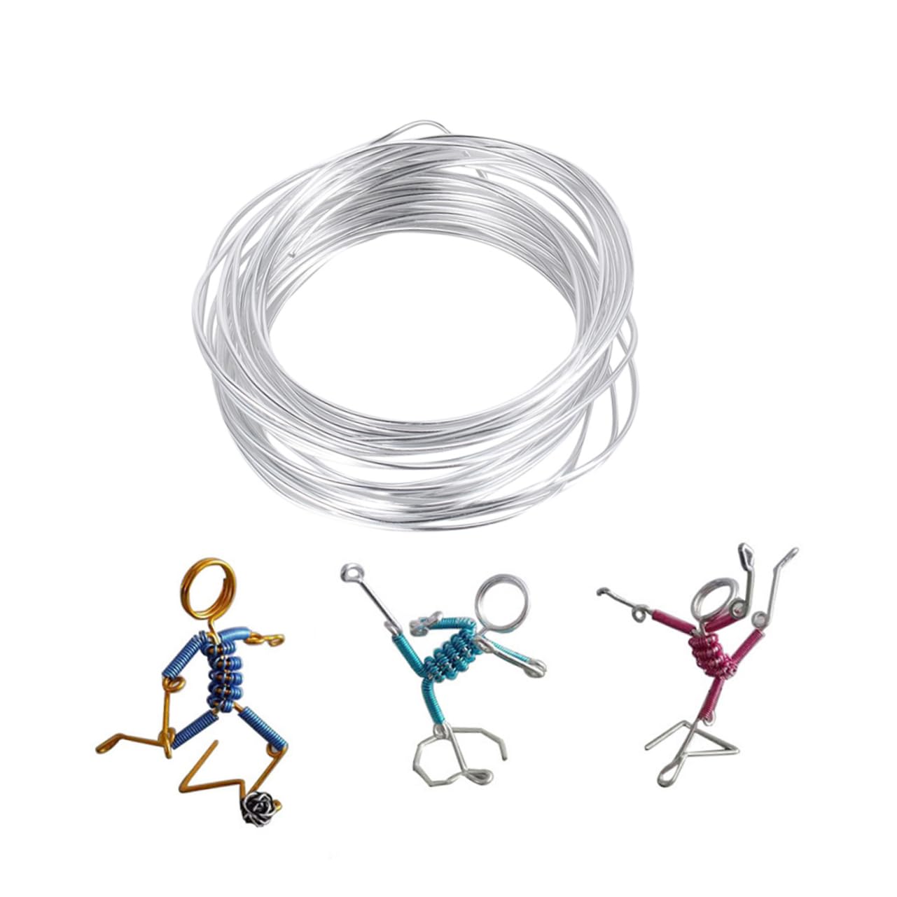 NUOBESTY 12rotoli Filo Alluminio Flessibile Per Creazioni Fai Te Per Modellismo e Creazione Di Scheletri Di Bambole Accessori Per Fiori e Supporti Decorativi