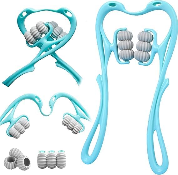 Acupression 6 Wheel Dual Pressure Point Cervical Neck Massager||Pinpoint Roller Neck Spine Massage Tool Relaxer Handheld Roller Therapy||Neck Acupoints 360° Adjustment