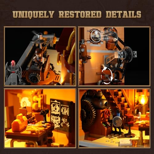 Lumibricks FUNWHOLE Steampunk - Kit de construction lumineux - 1858 pièces - Kit de construction modulaire pour adultes et adolescents