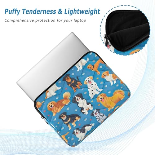 Funda para portátil 13-14 pulgadas impermeable con diseño de perros miniatura 5
