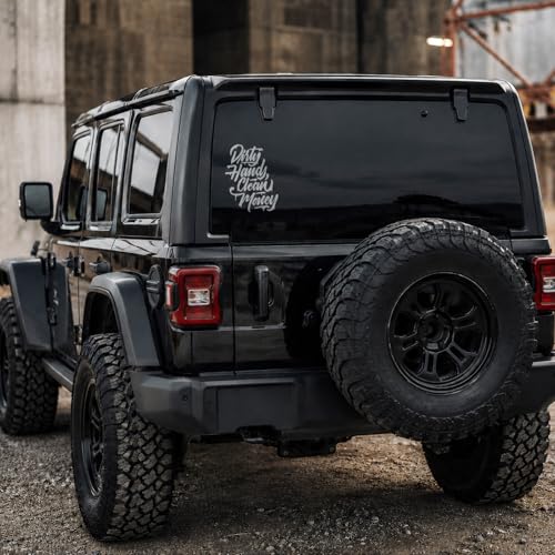 Image of GRITKULTURE Dirty-Hands-Clean-Money Decal Sticker for Vehicle Truck Bumper Cars Window Wall Mirror Decoration (Metallic Grey)