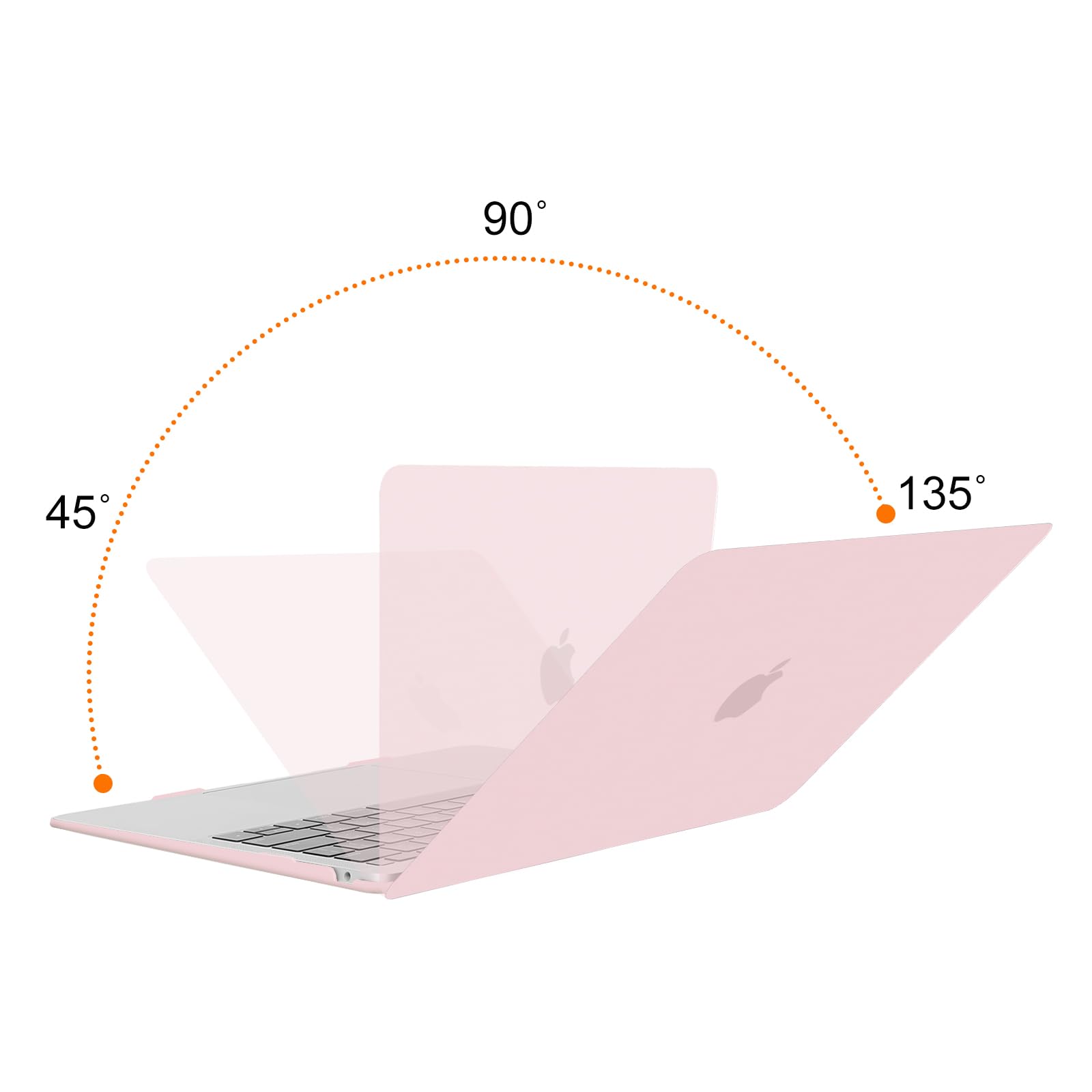 MOSISO Coque MacBook Air 13 Pouces M1 A2337 A2179 A1932 Rigide Housse Clavier Film Écran Sac Rangement Quartz Rose