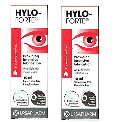 Image of HYLO Forte - Double Pack - Preservative Free Lubricating Eye Drops - for Treatment of Severe and Persistant Dry Eyes - 2x10ml