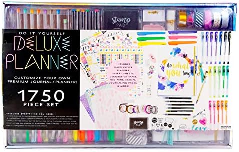 Do It Yourself Deluxe Planner 1750 Piece Kit - Daily, Monthly, Yearly Journal Planner - Gift Set