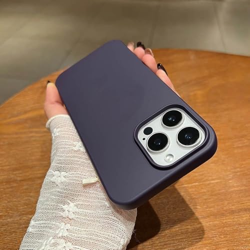 Coque en silicone liquide pour iPhone 16 avec aimant puissant intégré