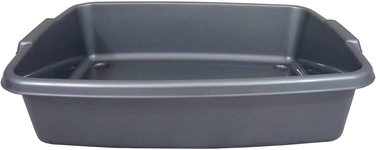 DECK INN Pack of 1 Large Strong Plastic Cat Litter Tray Tough and durable, Hygienic and easy to clean (Colour May Vary)