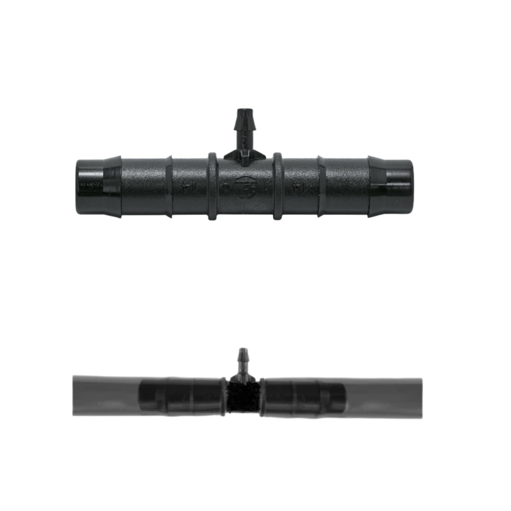 Pack of 10 Micro Tee Connector 13mm- 4mm Barb - Micro Irrigation Fitting Connector Adaptor for Micro tubing in Irrigation System.