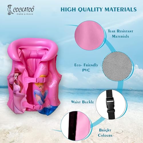 Image of Cockatoo Inflatable PVC Swimming Floats with Handles, Small Swimming Pool Floats