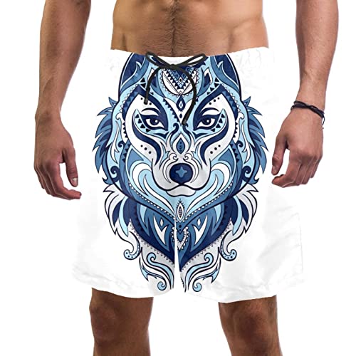 Short de bain homme loup anti-irritation séchage rapide pour short de plage confort