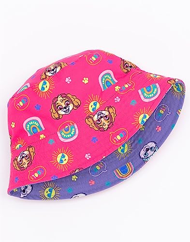 Paw Patrol Girls Reversible Bucket Hat | Kids Skye Pink and Everest Purple Character Sun Hat | Double-Sided Summer Headwear4