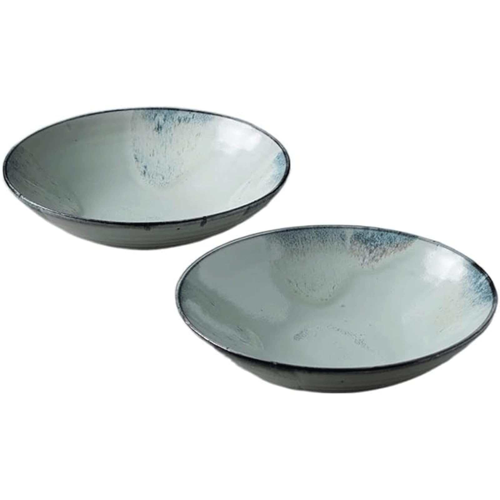 XDAWQP Ceramic Salad Bowl Large Capacity Soup Bowl Ramen Bowl Dishwasher & Microwave Safe Kitchen Bowl for Fruits/Vegetables/Pasta，2pack