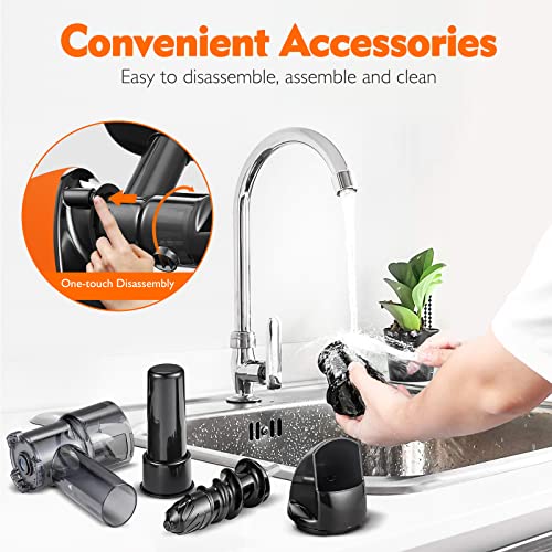 Slow Juicer,Amzchef Masticating Juicer Machines With Reverse Function, Cold Press Juicer With Brush, Recipes For High Nutrient Fruits And Vegetables, Orange(Updated) #TOP6