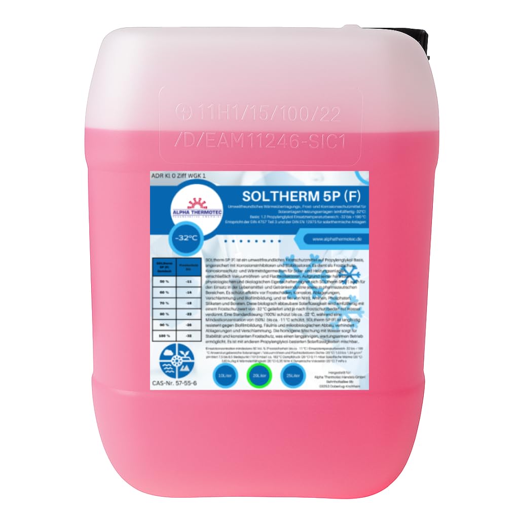 Solarflüssigkeit 20 l rot Frostschutz bis -32° C Solarfluid Wärmeträgermedium