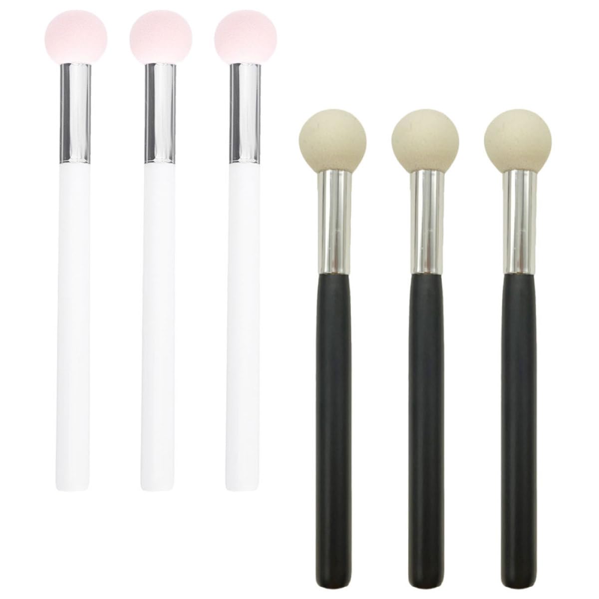 Zerodeko 6pcs Mushroom Head Sponge Concealer Brush Set with Handle, Portable Makeup Powder Puff Applicator for Women, Soft Cosmetic Sponge Tools for Face Concealing and Blending