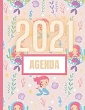 Agenda 2021: Sirène | Agenda Calendrier | Grand Format A4 | 21,59cm x 27,94cm / 8,5x11 inches | Notes Journalières | Calendrier Semestriels 2021 et ... Site Web | Informations Contacts | 7-31