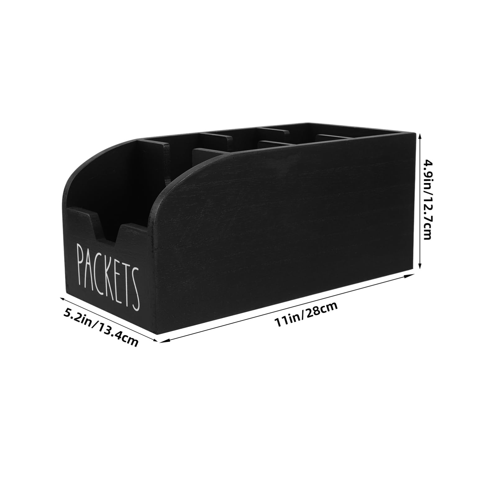Organisateur de Sachets D'assaisonnement en Bois Foncé pour Placard | Rangement Compact pour Garde-manger, Support Multi-compartiments pour Sachets de Thé et Sucre