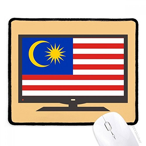 Alfombrilla de ratón antideslizante de goma: diseño de la bandera de Malasia para PC