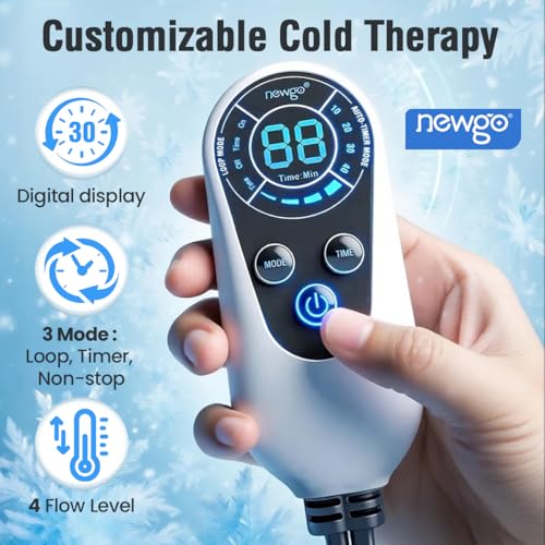 NEWGO Cold Therapy Machine with Programmable Timer & Quiet Pump – Lightweight Cold Pad for Knee/Shoulder After Replacement Surgery, Post-Op Swelling, Joint Pain, Arthritis, Sports Injuries - Image 5