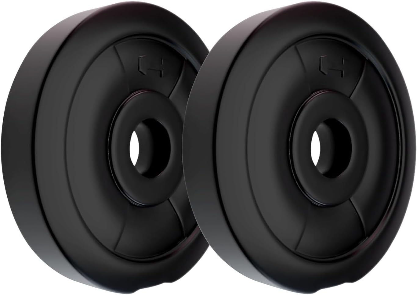 Amazon Brand - Symactive PVC 20 Kg Spare Weight Plates Combo Set (10 Kg x 2, Black)