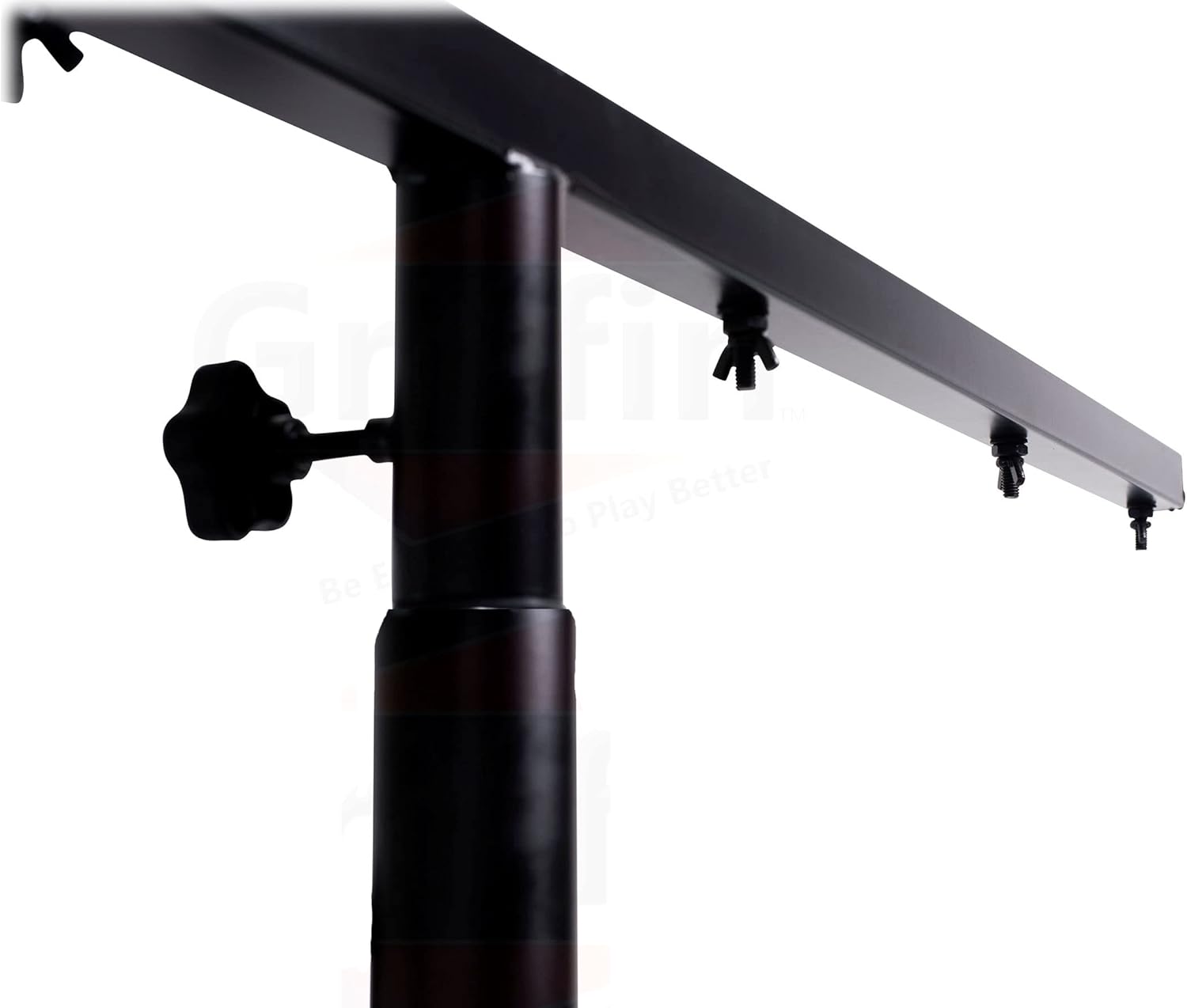 GRIFFIN DJ Light Stands (2-Pack) Stage Lighting Truss System (Hand-CrankUP Plus) – Portable Speaker Tripod Platform Rig – Adjustable Trussing Kit – T Bar Mount for Can Lights – Music Equipment Package