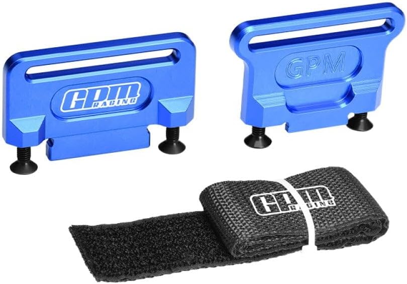Aluminum 7075 Alloy Retainer Battery Hold-Down for Traxxas 1:8 Jato 4S 2S / Slash 4X4 LCG/Ford Fiesta ST Rally/Slash 4X4 VXL Ultimate Upgrades - Blue
