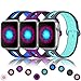 Haveda Sport Bands Compatible for Apple Watch 42mm/44mm, Soft Replacement Bands for Apple 4 Watch, iWatch Series 4/3/2/1, Women Men Kids 38mm/40mm S/M Black/Blue, Fushcia/Black, Blue/Teal
