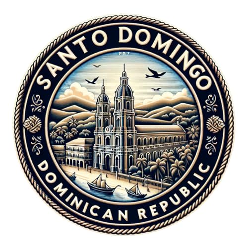 Imán plano decorativo recuerdo Santo Domingo 2 pulgadas miniatura 1