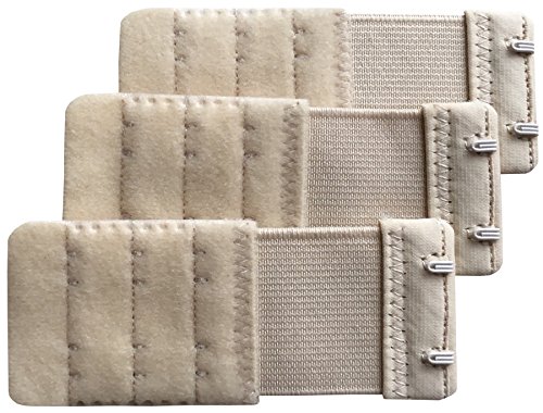 Chanie Women Pack Of 3 Soft Comfortable 2 Hooks Bra Extender #TOP1