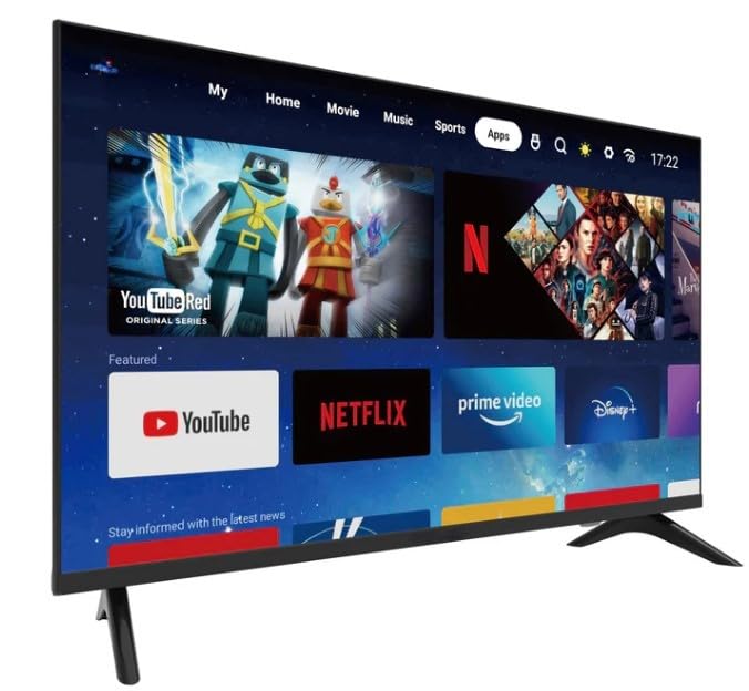 LED Smart TV, HD, 32-inch, Android 13.0, A+ Screen,WiFi,Miracast